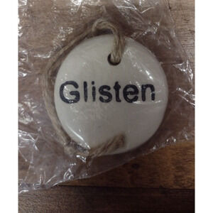 "Glisten"‎ Ornaments Twine String, Stone Natural Finish, Lot of 6